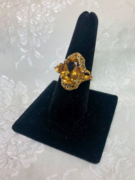 Art Deco Citrine Ring