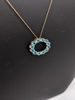 Blue Apatite and Gold Necklace
