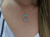 Blue Apatite and Gold Necklace