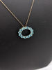 Blue Apatite and Gold Necklace