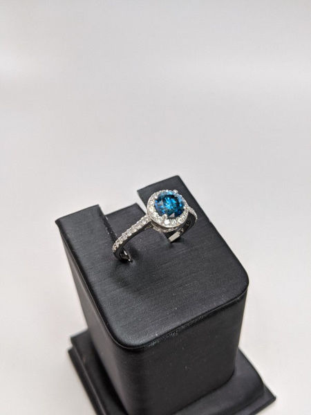 Blue Diamond Engagement Ring