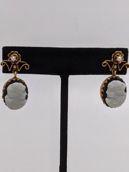 Cameo Dangle Earrings