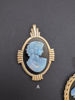 Vintage Opal Cameo Pendants