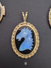 Vintage Opal Cameo Pendants