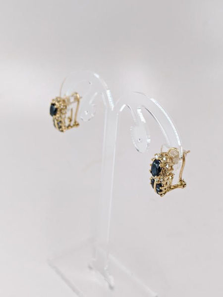 Vintage Sapphire and Diamond Earrings