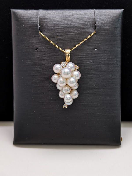 Vintage Grape Pearl Cluster Necklace