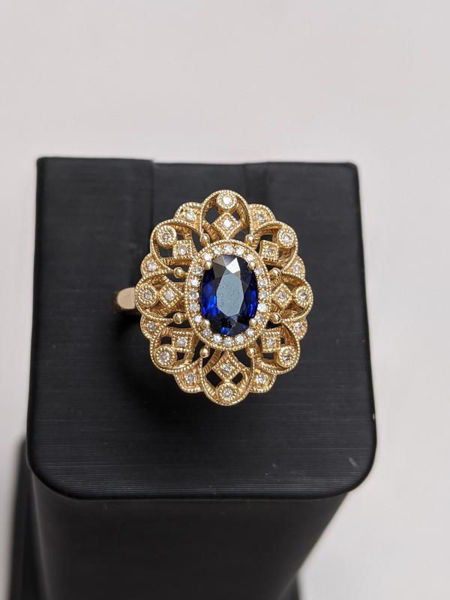 Vintage Inspired Sapphire Ring