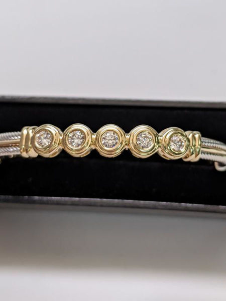 Picture of Diamond 5 Stone Bangle