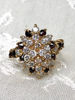 Picture of Diamond and Garnet Cluster Ring