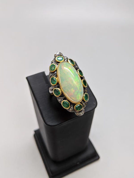 Victorian Opal and Emerald Ring