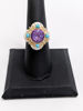 Vintage Amethyst, Turquoise, and Jade Ring