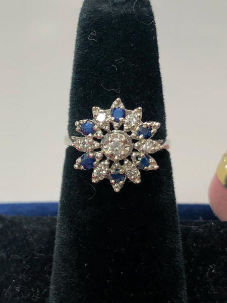 Vintage Diamond and Sapphire Ring