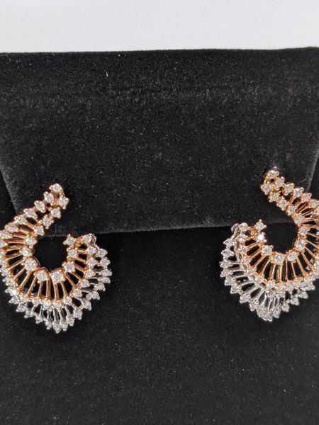 Two Tone Diamond Earrings