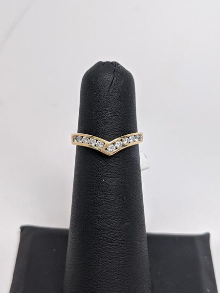 Diamond Channel V Ring