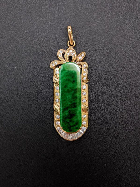 Diamond Jade Pendant
