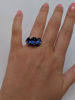 Three Stone Iolite Ring