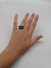 Three Stone Iolite Ring