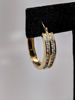 Picture of Double Row 2 Carat Diamond Hoop Earrings