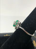 Picture of Emerald and Diamond Cluster Ring