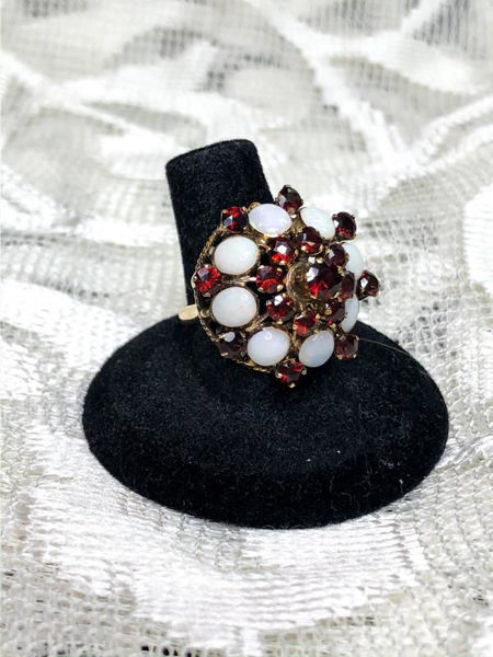 Garnet and opal discount ring