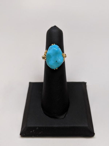 Turquoise and Gold Ring