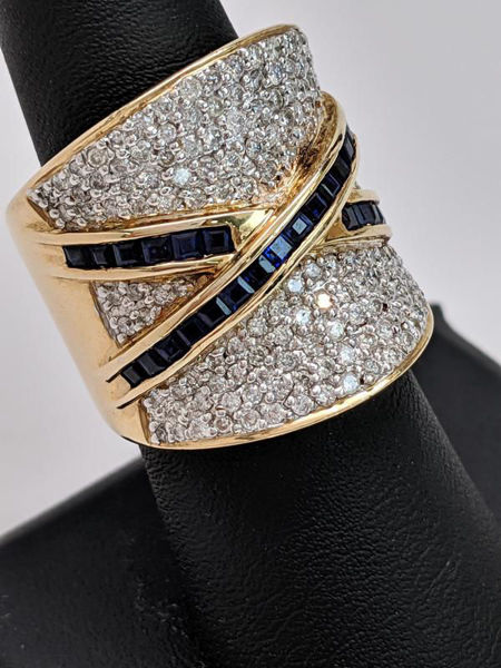 Sapphire and Diamond Statement Ring