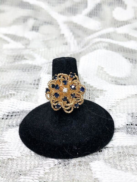 Sapphire Flower Ring