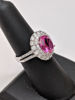 Pink Sapphire and Diamond Ring