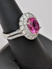Pink Sapphire and Diamond Ring