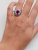 Pink Sapphire and Diamond Ring