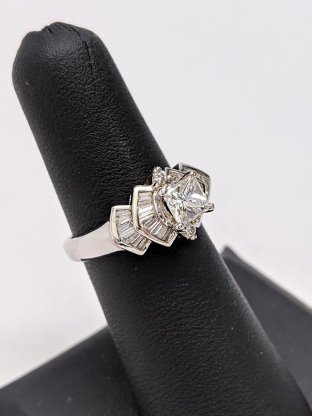 Princess Cut and Baguette Ring