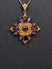 Retro multi-gem pendant