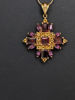 Retro multi-gem pendant