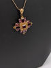 Retro multi-gem pendant