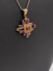 Retro multi-gem pendant