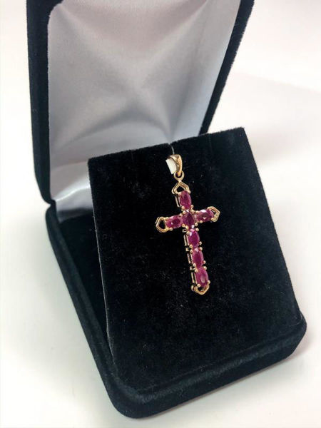 Ruby Cross Pendant