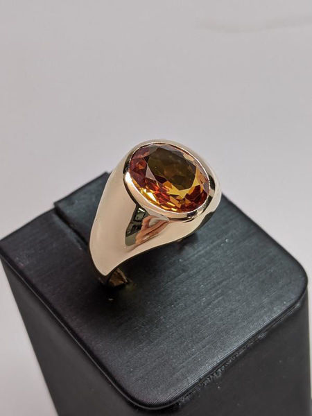 Picture of Large Citrine Bezel Ring