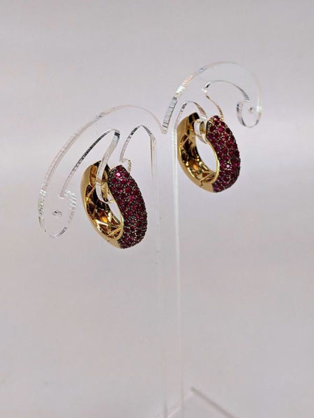 Picture of LeVian Ruby Hoop Earrings