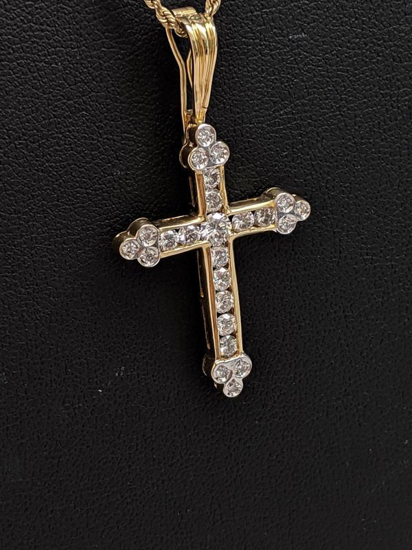 Men's Diamond Cross Necklace | Smoky Mountain Coin and Jewelry ...