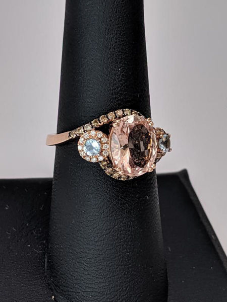 Picture of Morganite and Aquamarine LeVian Ring