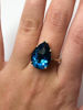 Picture of Pear Cut Blue Topaz Ring