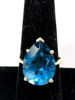 Picture of Pear Cut Blue Topaz Ring